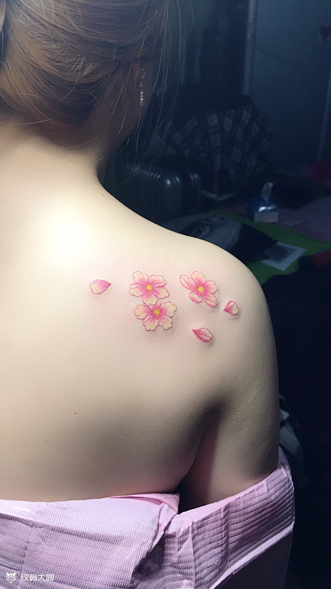 桃花_纹身图案手稿图片_寒哥的纹身作品集