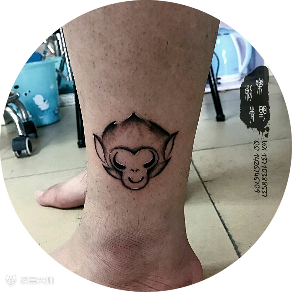 猴子_纹身图案手稿图片_楽野刺qing的纹身作品集