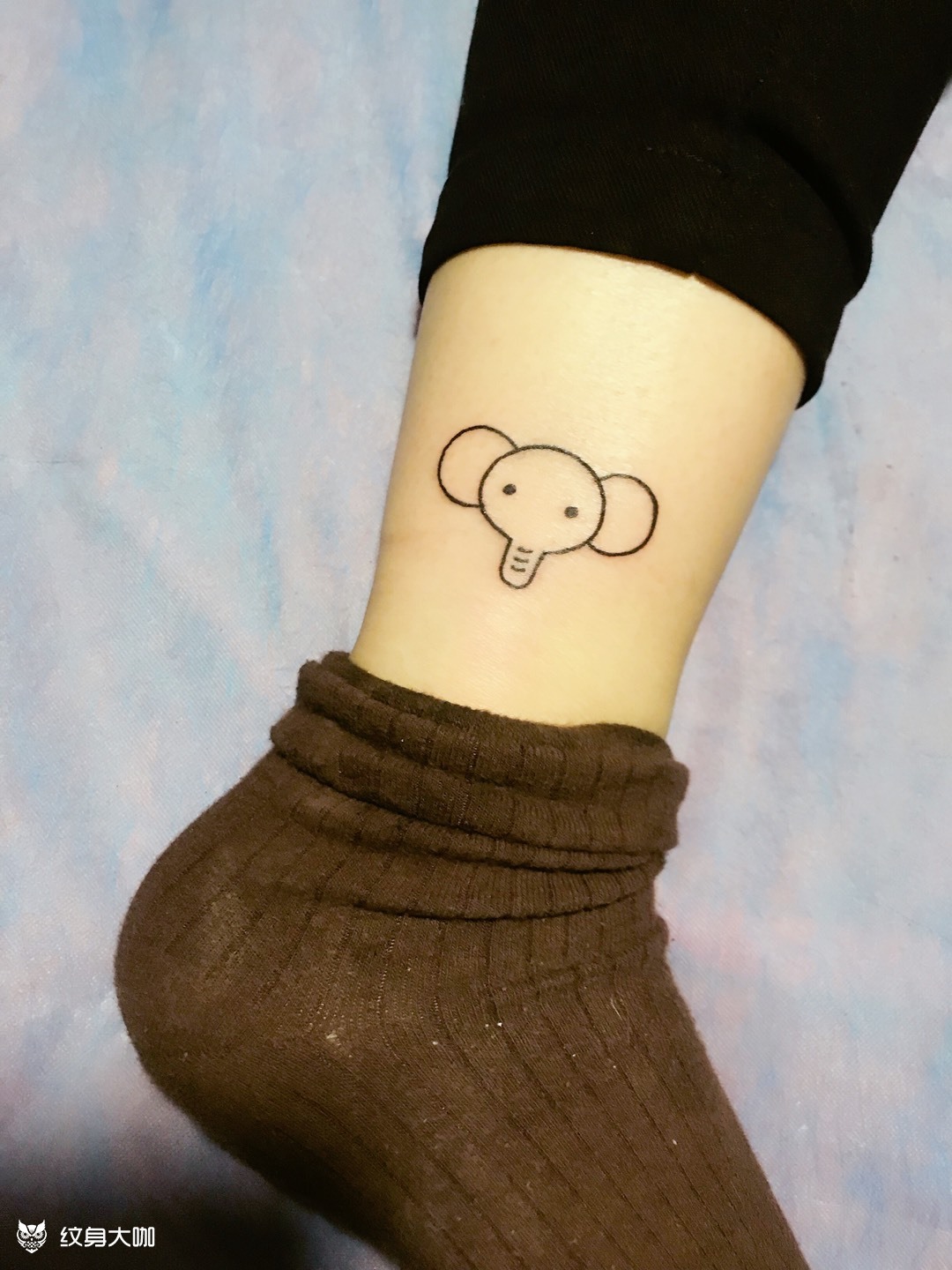 小象_纹身图案手稿图片_李慧的纹身作品集