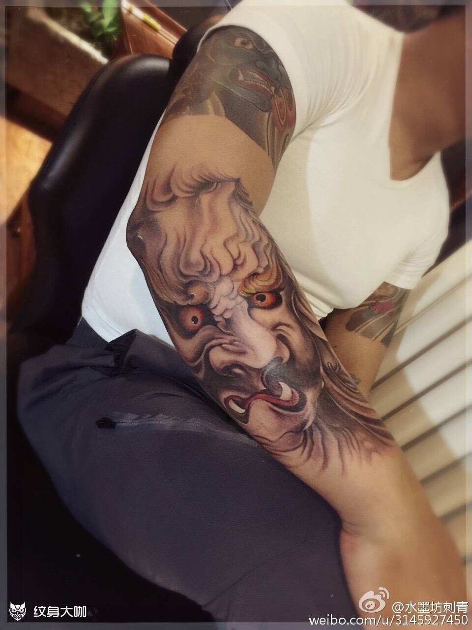 《不动明王》_纹身图案手稿图片_张杨的纹身作品集