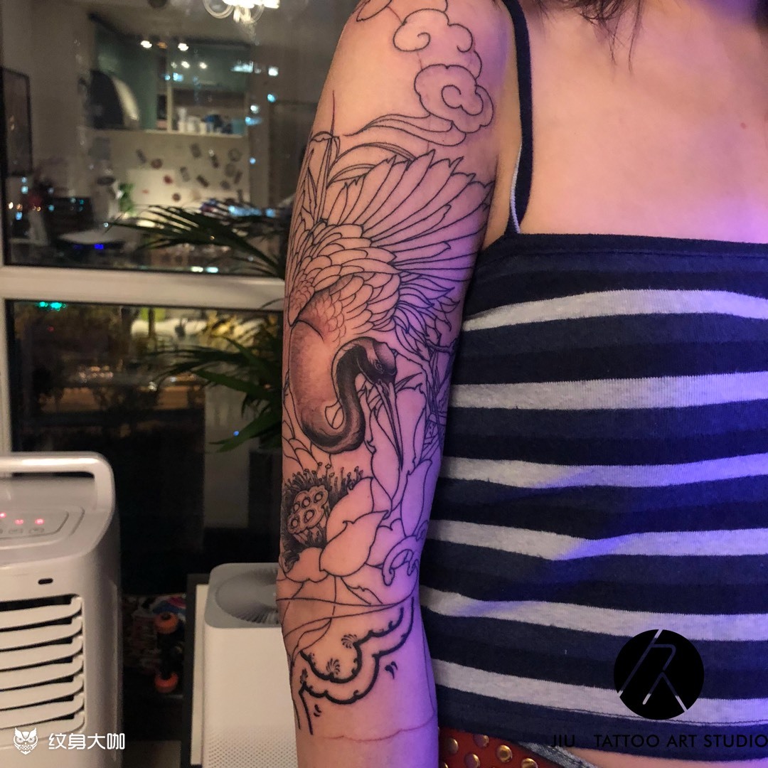 七分袖女神 未完_纹身图案手稿图片_久佳的纹身作品集