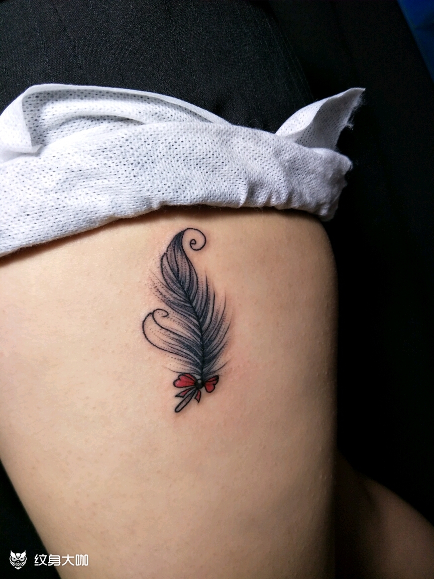 羽毛_纹身图案手稿图片_刺尊的纹身作品集