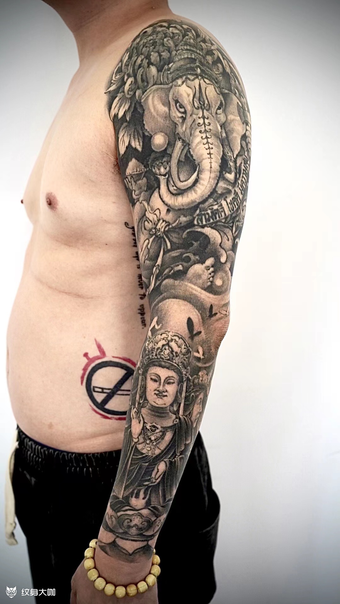 四面佛花臂_纹身图案手稿图片_黑火堂的纹身作品集