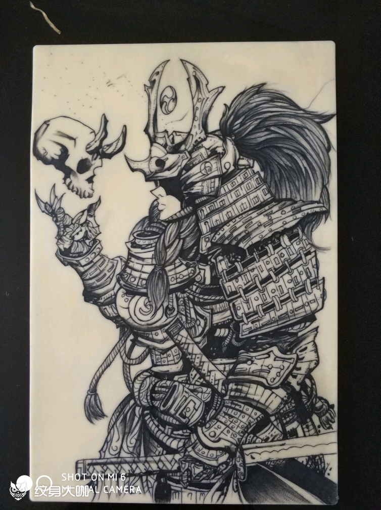 武士_纹身图案手稿图片_王泽钦的纹身作品集