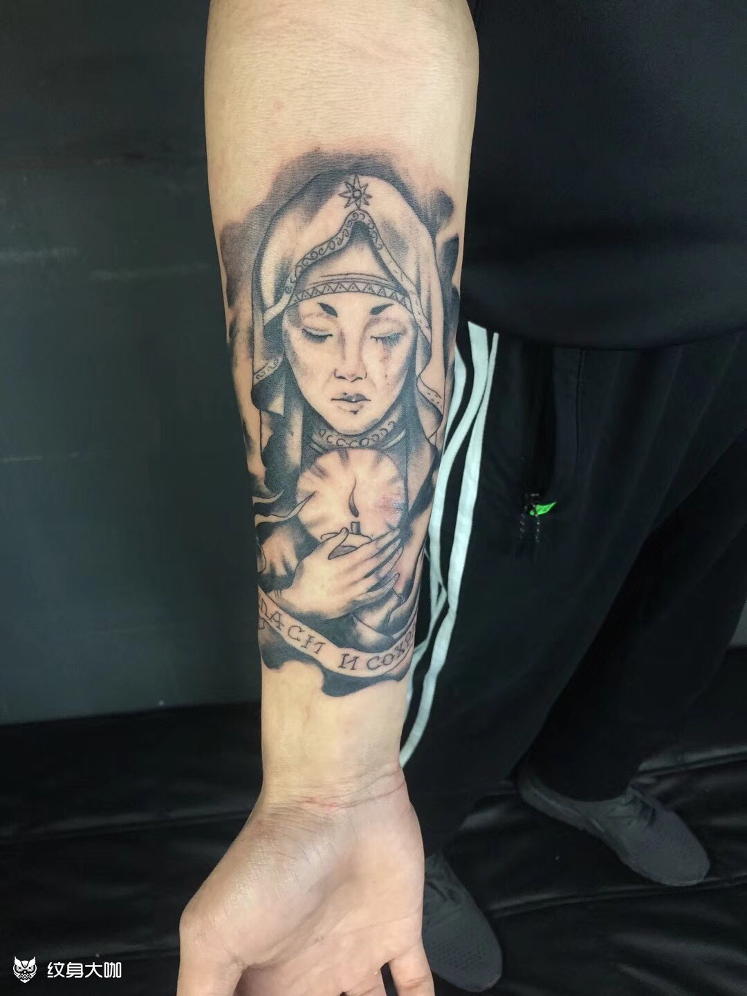 圣女_纹身图案手稿图片_李宜滨的纹身作品集