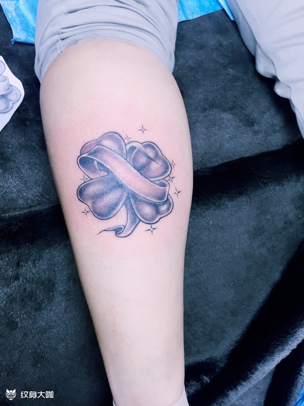幸运草_纹身图案手稿图片_影子的纹身作品集