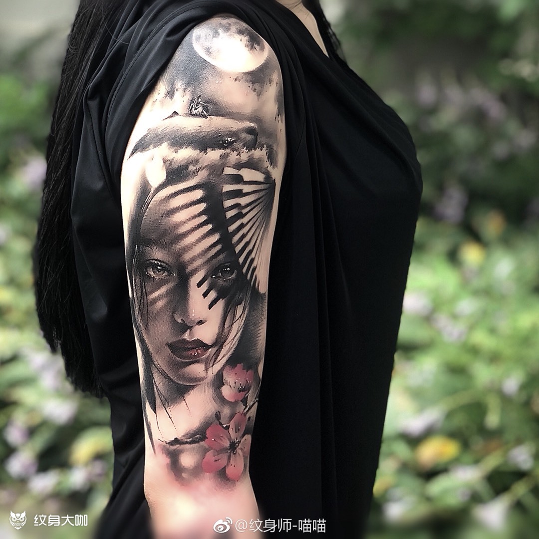 大臂外侧_纹身图案手稿图片_喵喵的纹身作品集