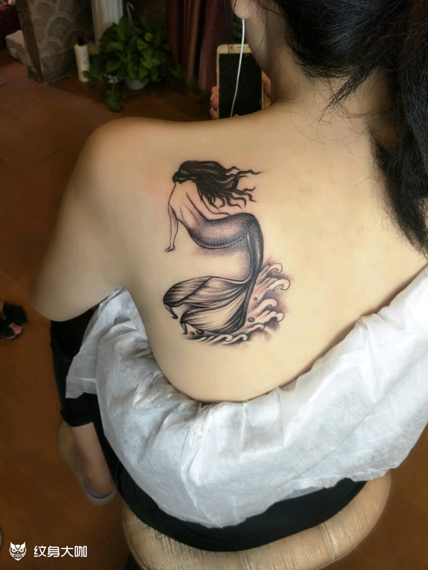 美人鱼_纹身图案手稿图片_王荣强的纹身作品集