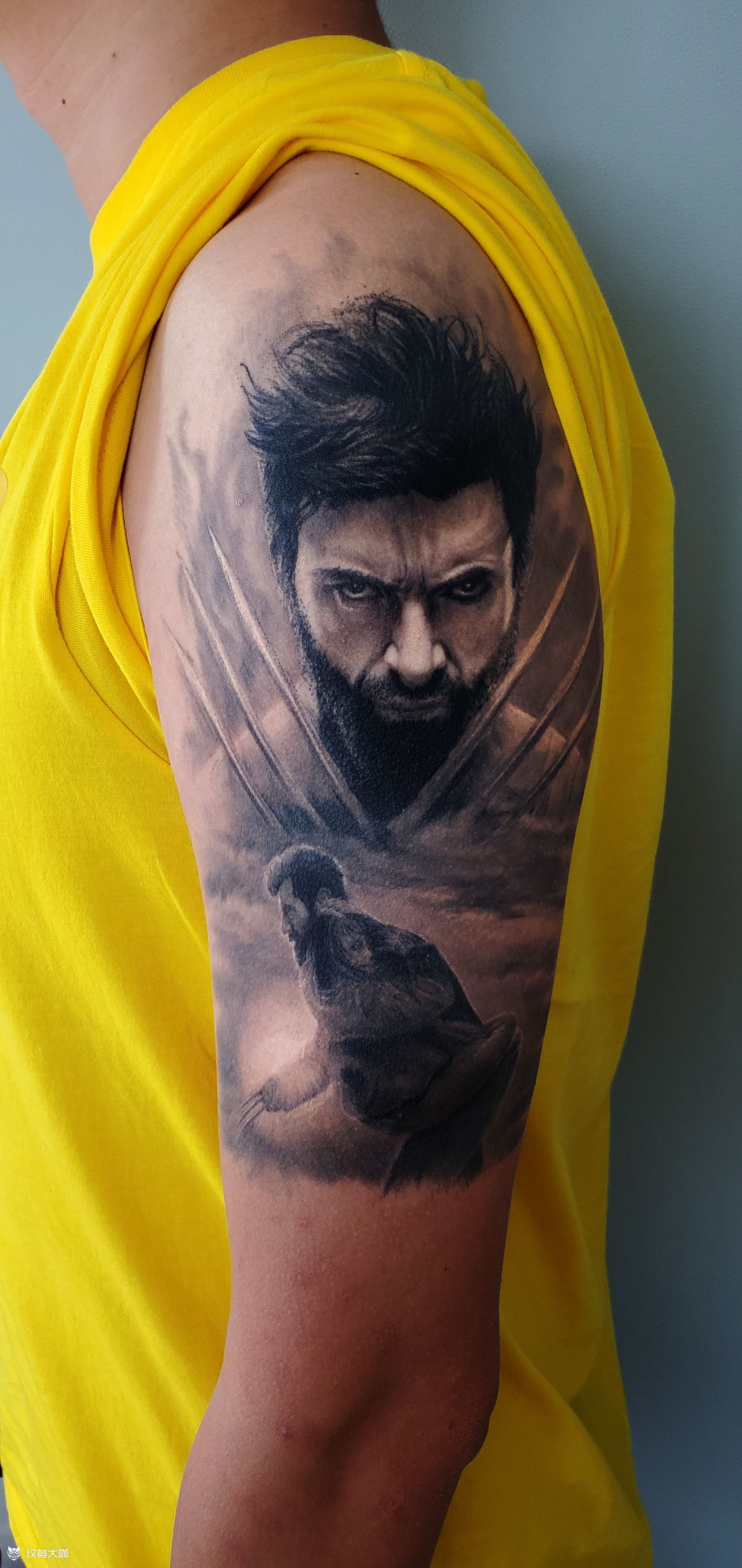 金刚狼恢复半年后_纹身图案手稿图片_昊洺的纹身作品集