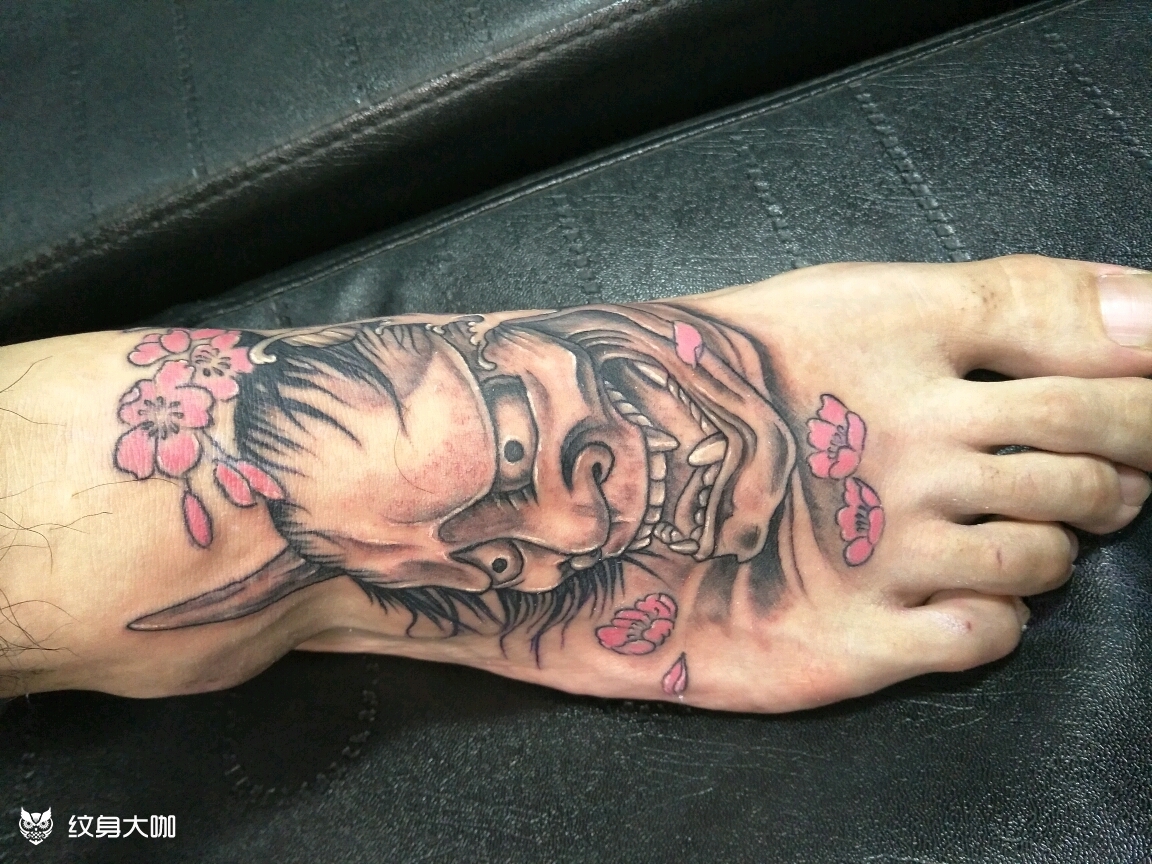 脚面般若_纹身图案手稿图片_鬼舞的纹身作品集