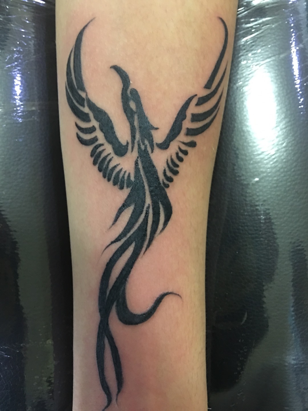 图腾凤凰_纹身图案手稿图片_思亿的纹身作品集