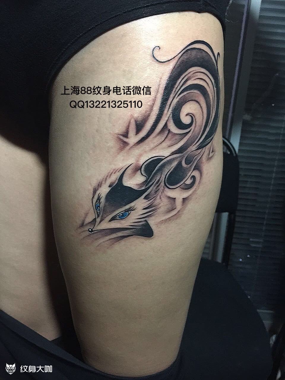 狐狸_纹身图案手稿图片_小龙的纹身作品集