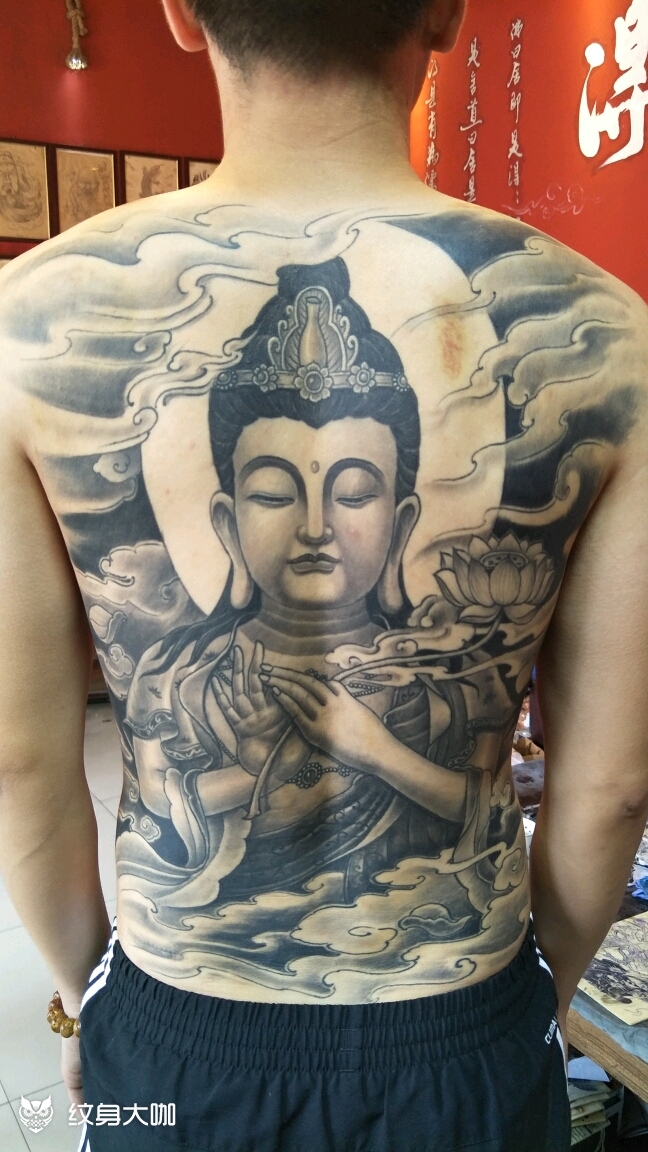 《大势至菩萨》_纹身图案手稿图片_思纹人的纹身作品集