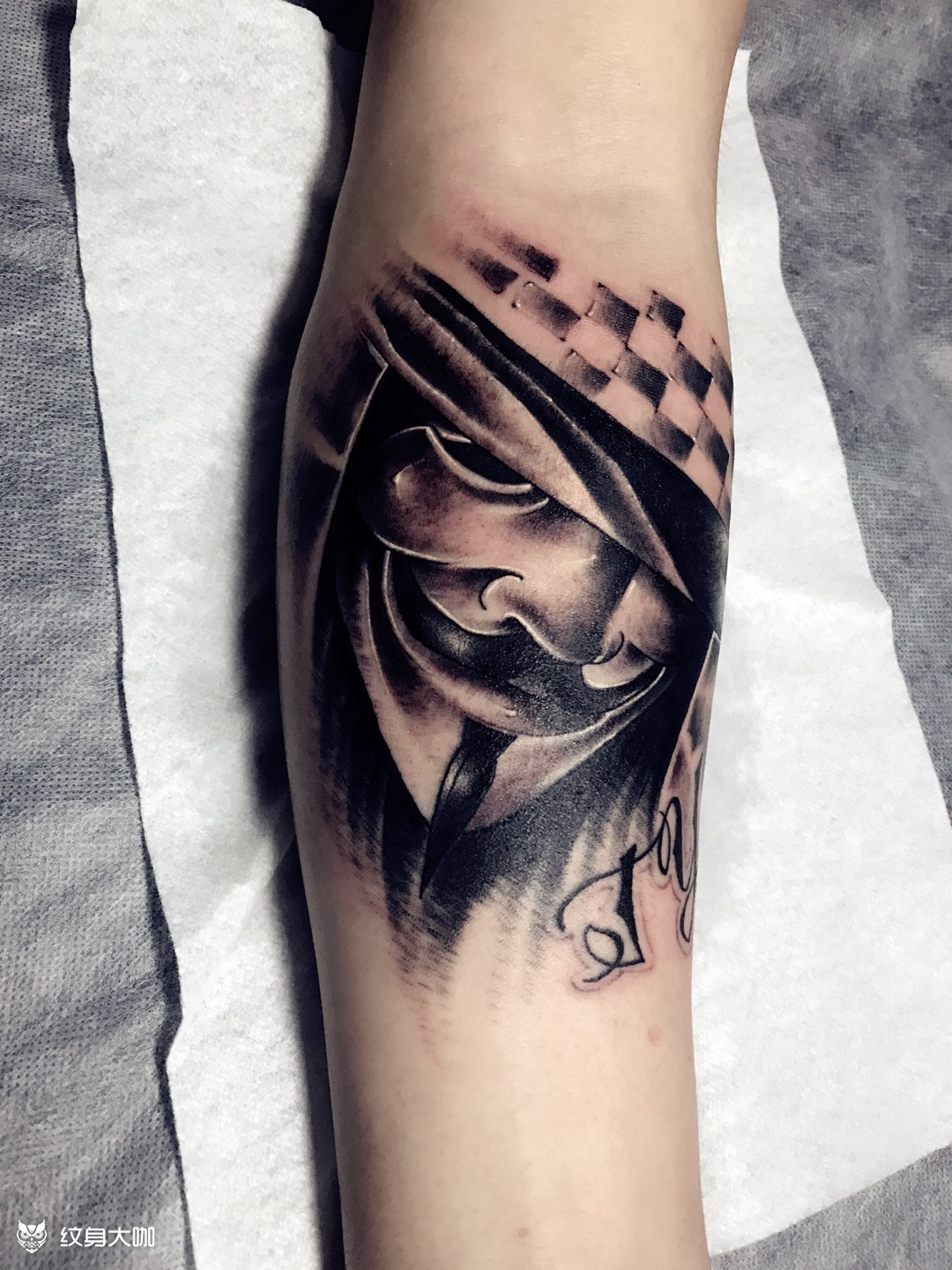 v字_纹身图案手稿图片_阿委的纹身作品集