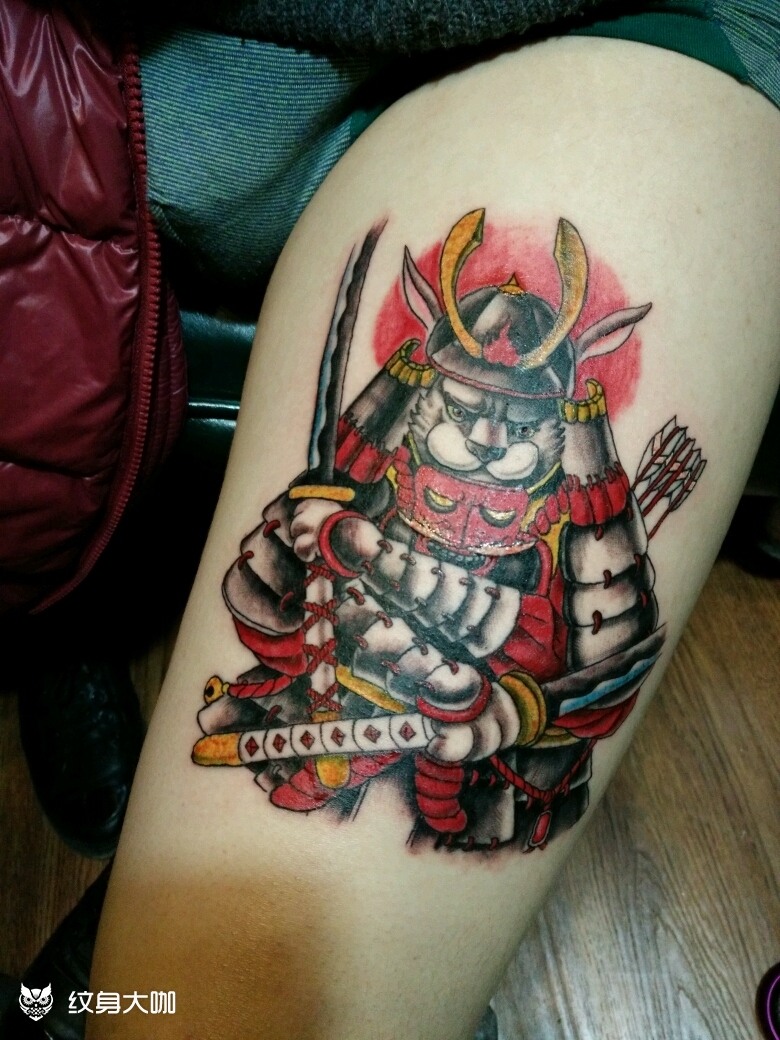 原创设计兔子武士试约期优惠多_纹身图案手稿图片_李欣的纹身作品集