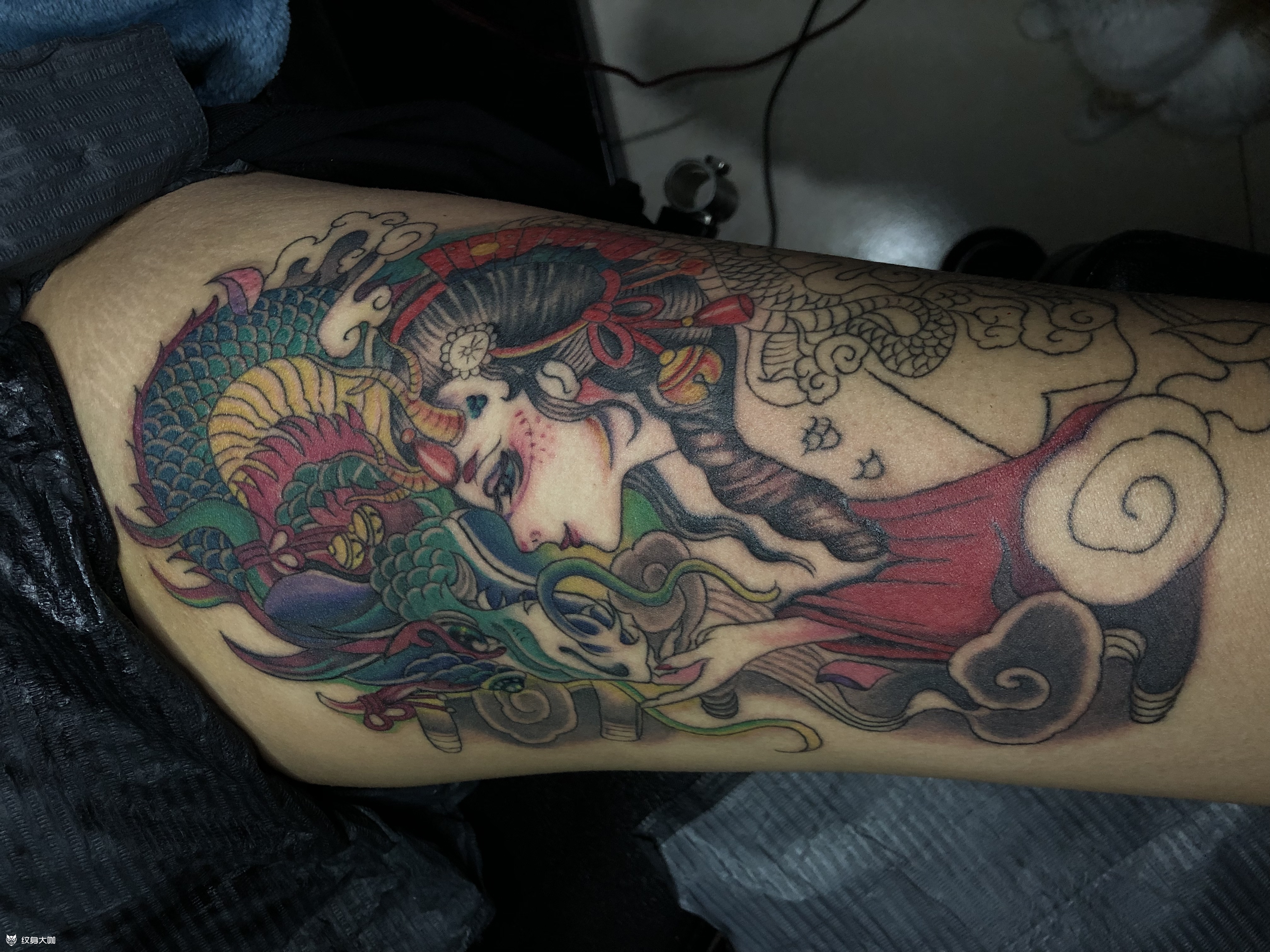 龙女_纹身图案手稿图片_邓磊的纹身作品集