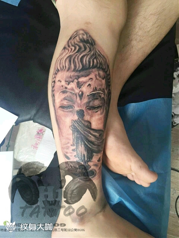 小腿佛_纹身图案手稿图片_h1111的纹身作品集