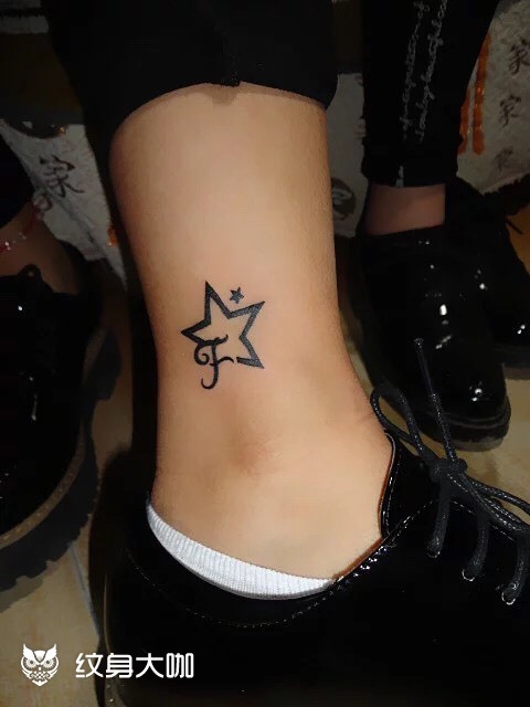 星星字母_纹身图案手稿图片_王建军的纹身作品集