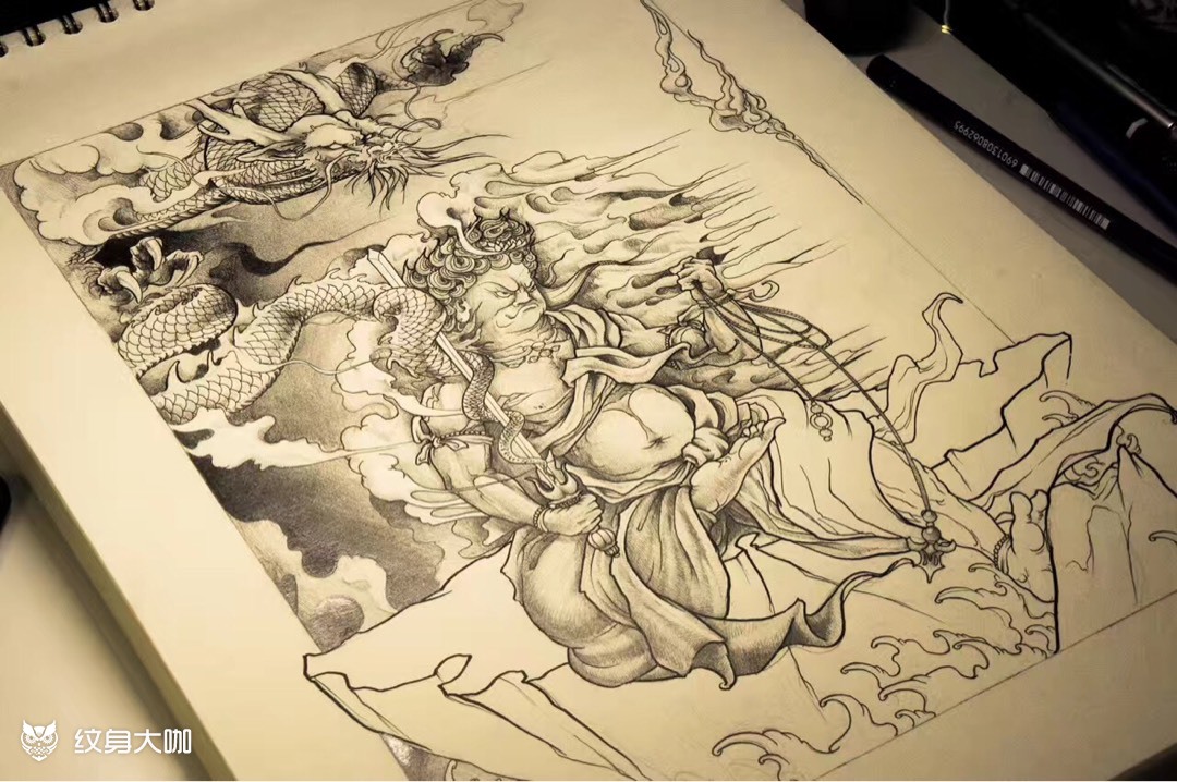 不动明王._纹身图案手稿图片_扉页的纹身作品集