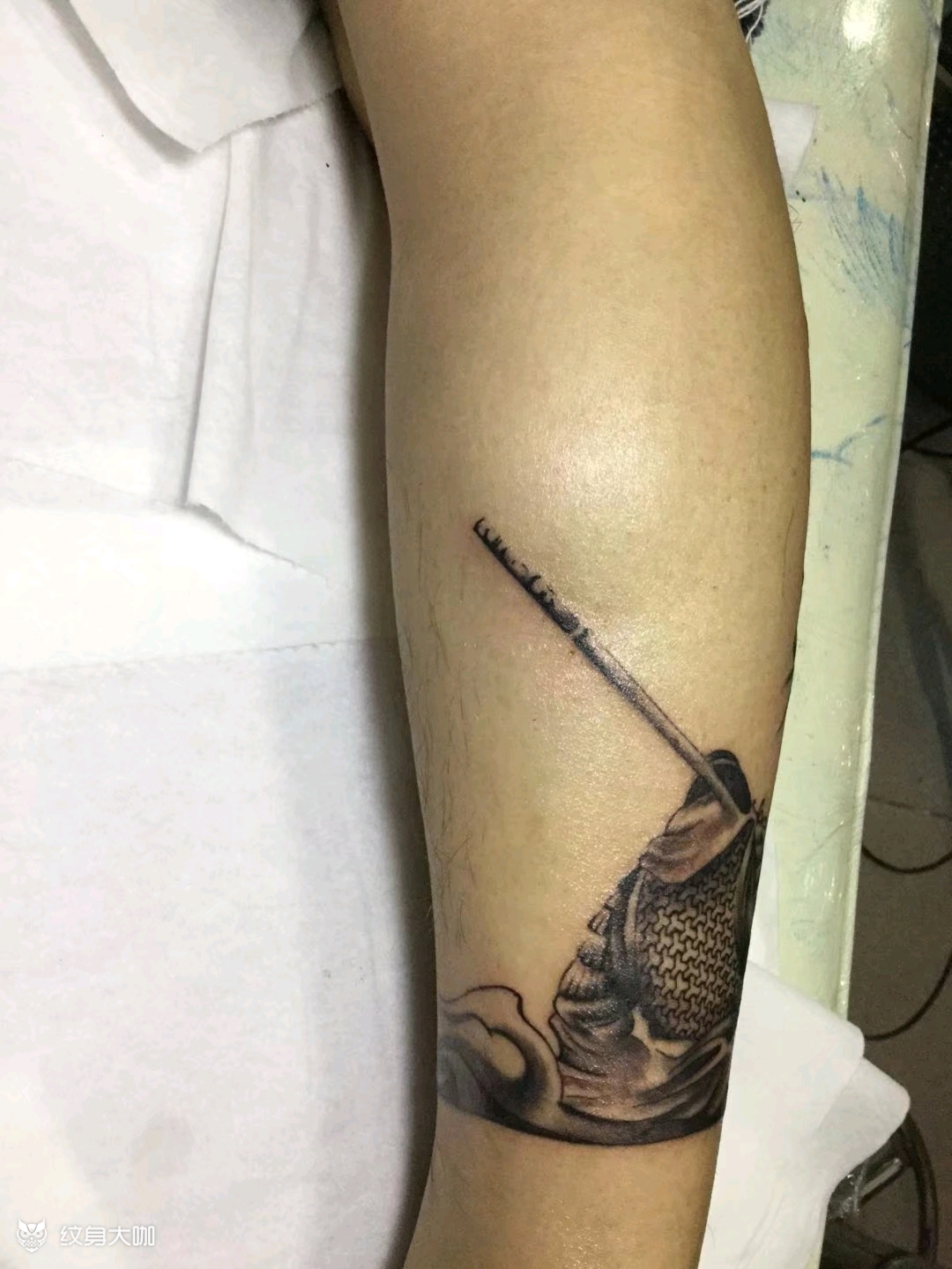 小腿至尊宝_纹身图案手稿图片_野猪妹妹 周周的纹身作品集