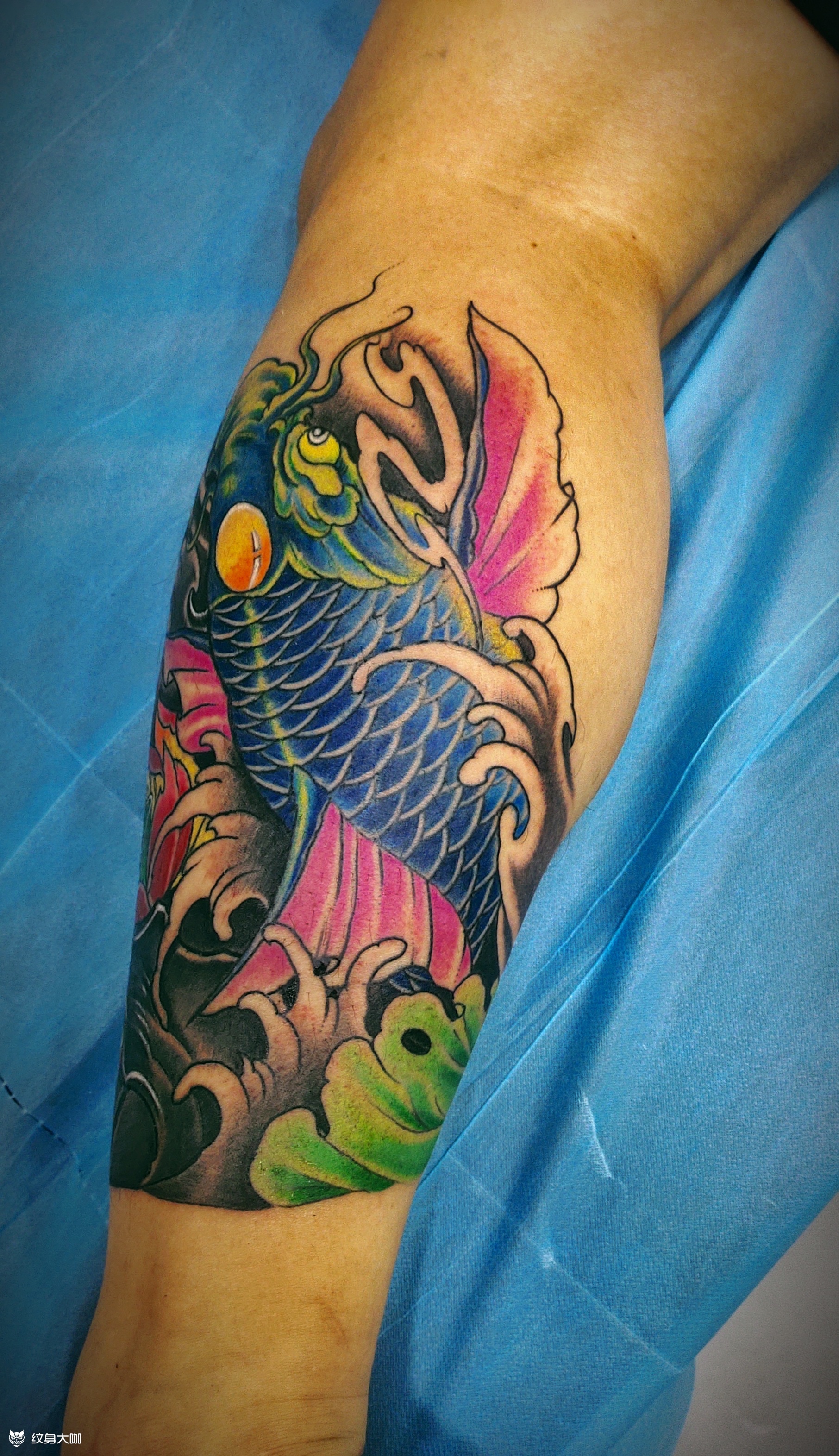 小腿鲤鱼_纹身吧社区 - 纹身大咖