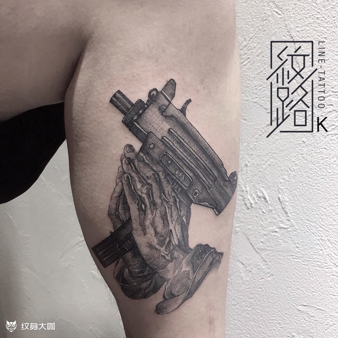 uzi 佛手_纹身图案手稿图片_赵淇的纹身作品集