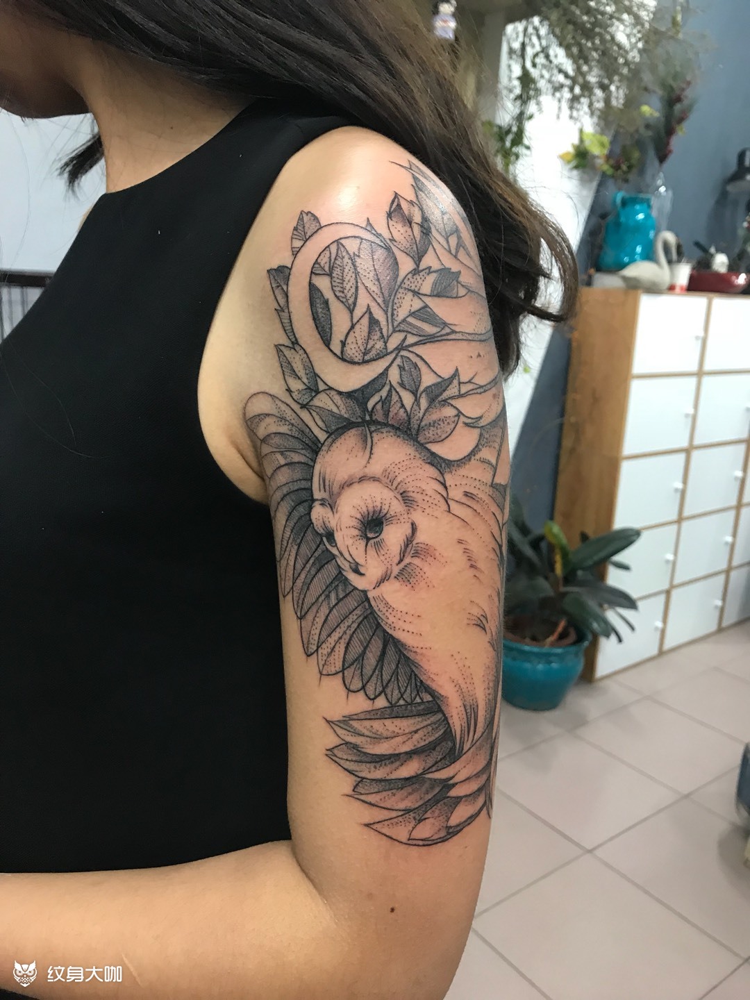 大臂_纹身图案手稿图片_花绣tattoo的纹身作品集