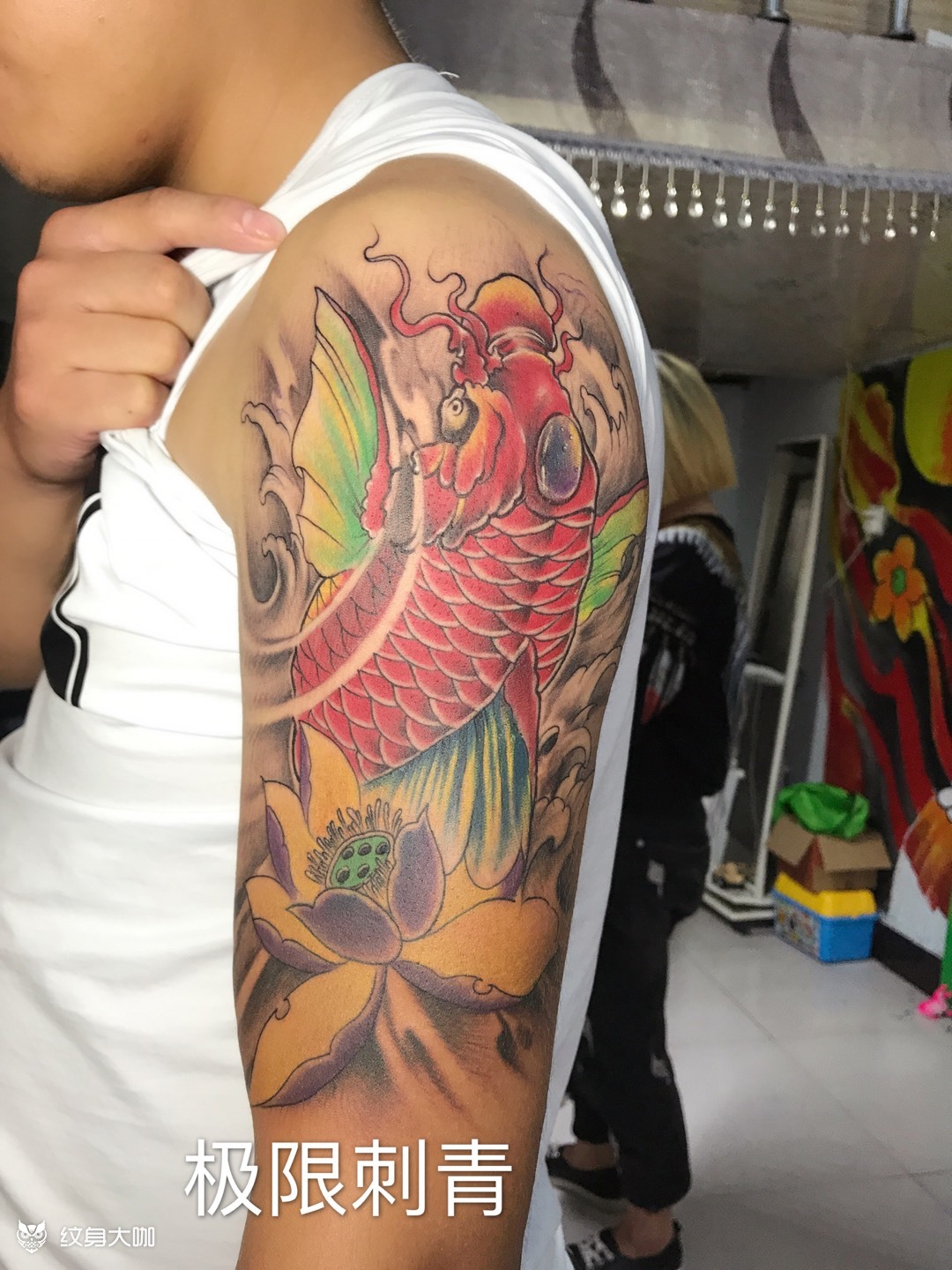 鲤鱼_纹身图案手稿图片_王龙的纹身作品集