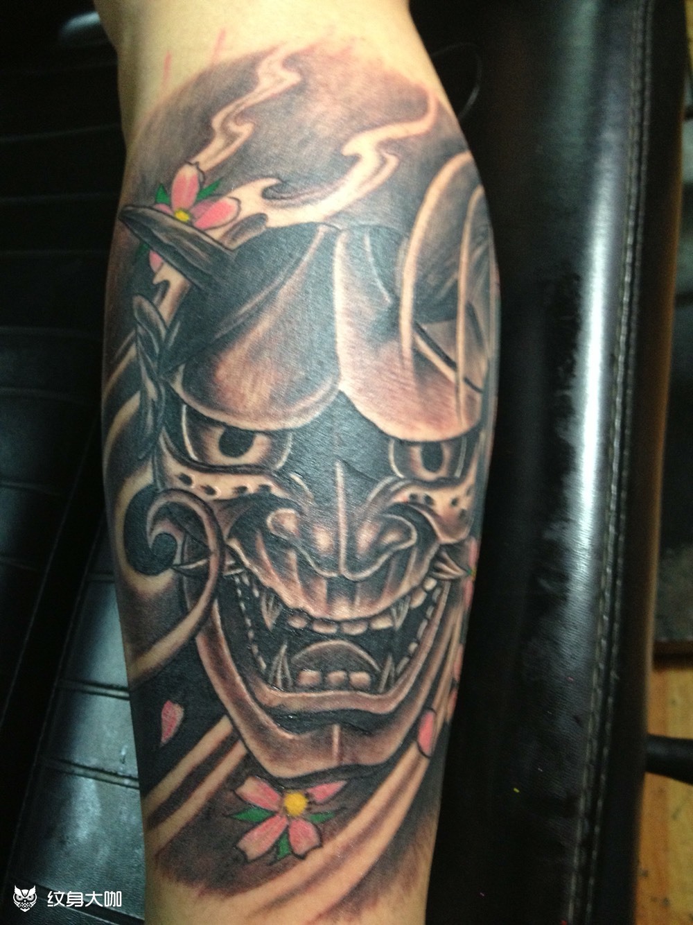 般若包小腿_纹身图案手稿图片_郭判的纹身作品集