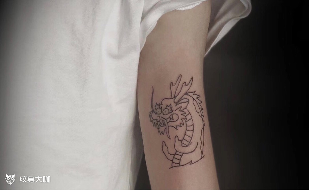 龙(线条)_纹身图案手稿图片_leo的纹身作品集