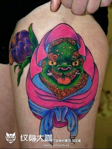 大腿纹身_纹身图案手稿图片_刺客的纹身作品集