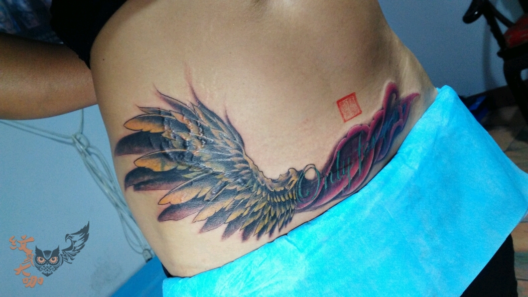 遮盖刨腹产疤痕旧纹身新鲜出炉