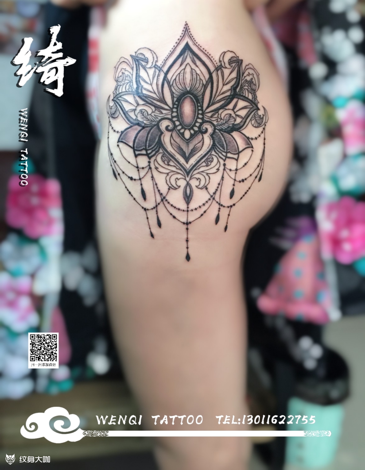 梵花_纹身图案手稿图片_纹绮的纹身作品集