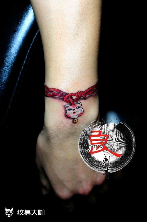 小猫手链_纹身图案手稿图片_阿良的纹身作品集