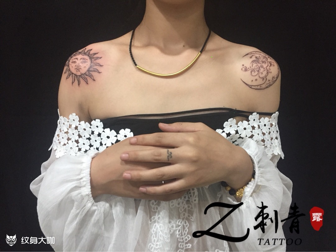 双肩9598_纹身图案手稿图片_露的纹身作品集