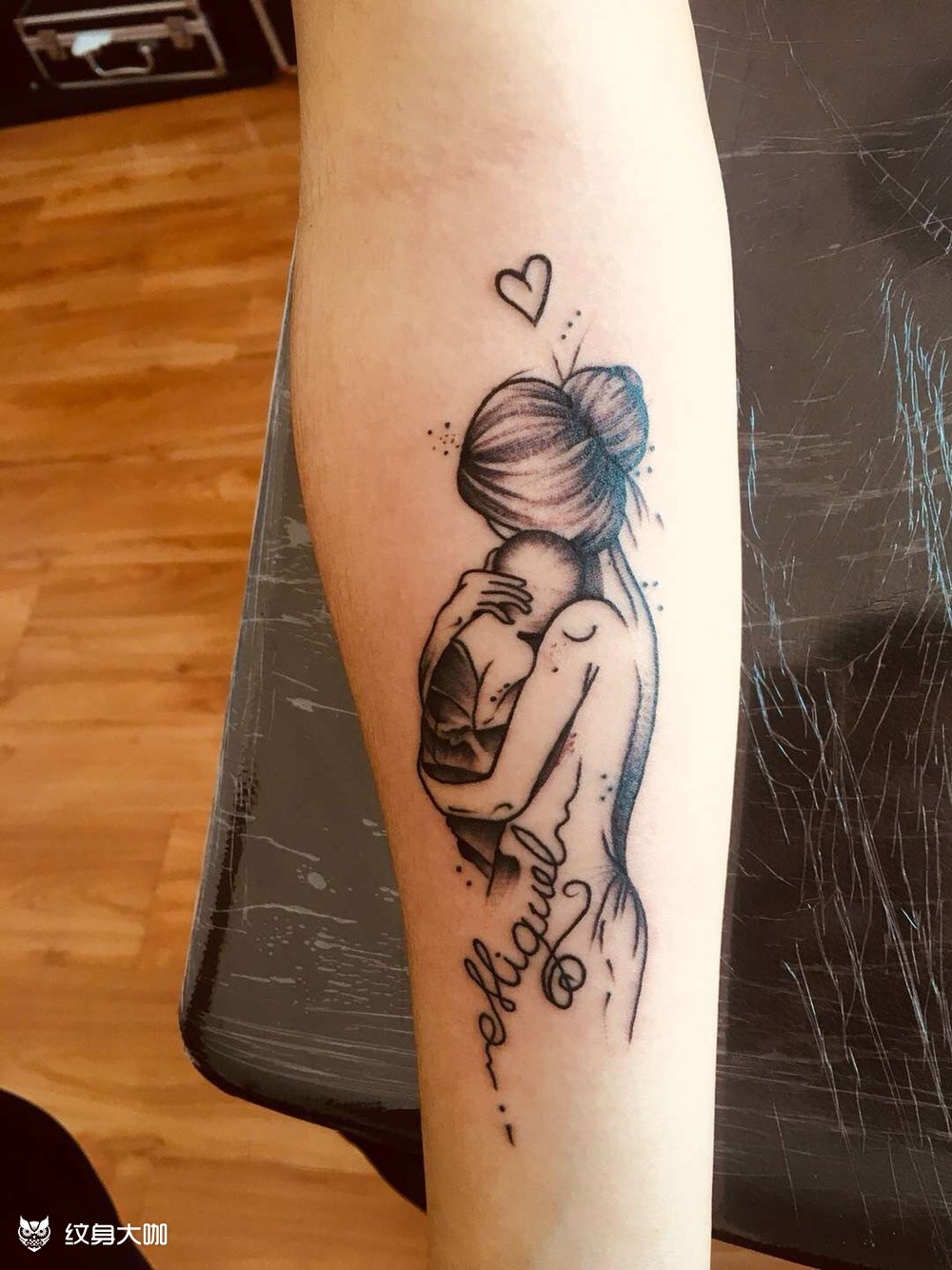母爱最伟大_纹身图案手稿图片_墨飞针舞,皓的纹身作品集