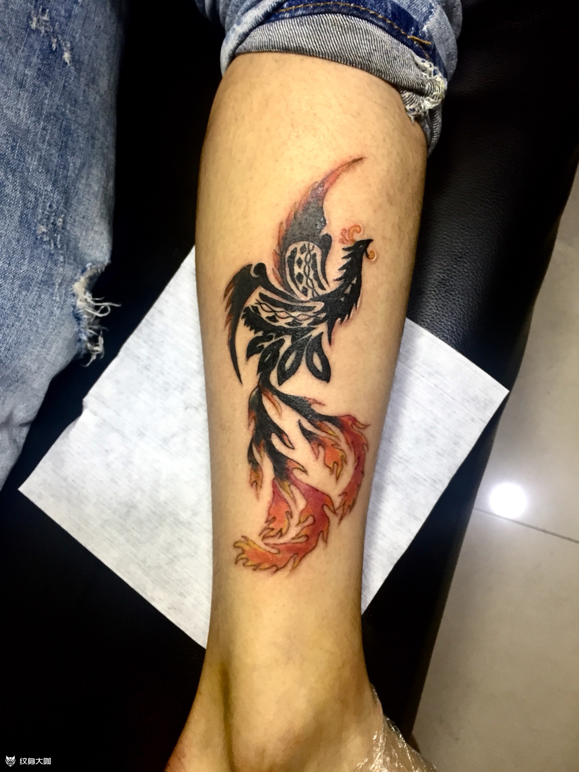 凤_纹身图案手稿图片_姜姜的纹身作品集