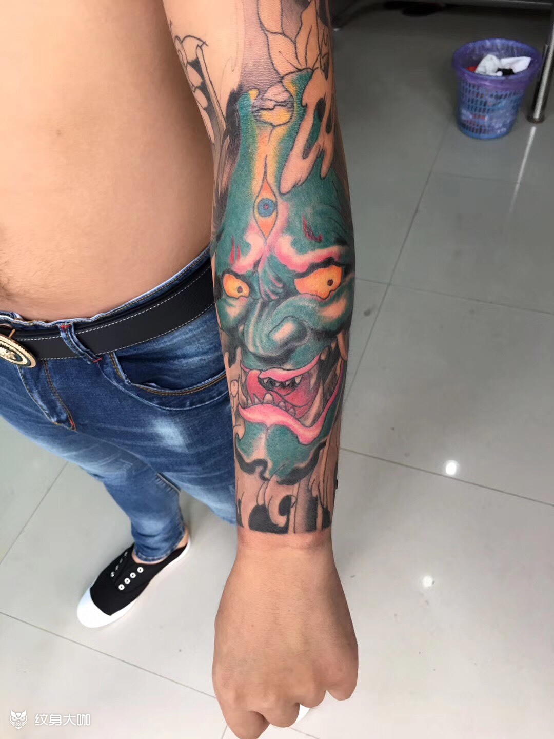 小臂般若_纹身图案手稿图片_徐同德的纹身作品集