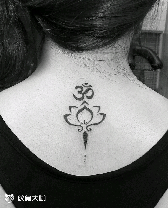 莲花瑜伽_纹身图案手稿图片_阿辉的纹身作品集