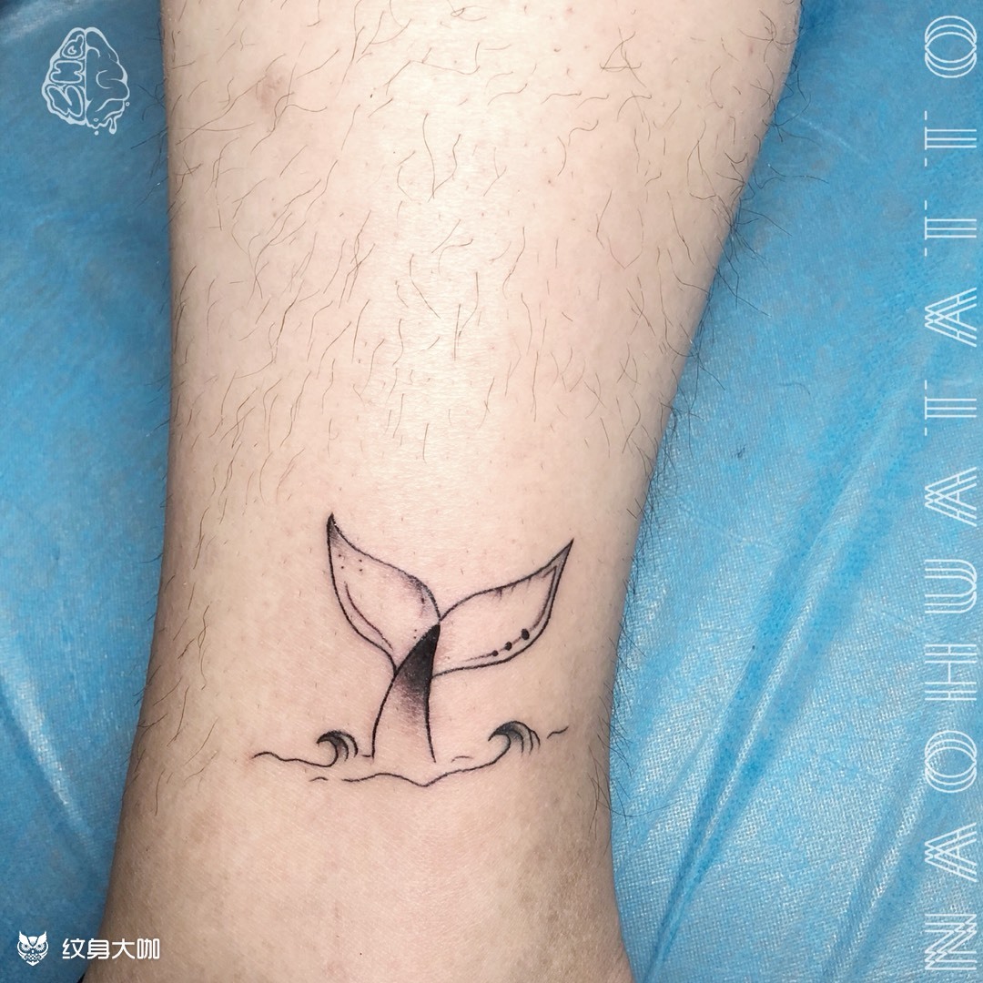 鱼尾_纹身图案手稿图片_脑花丸子的纹身作品集