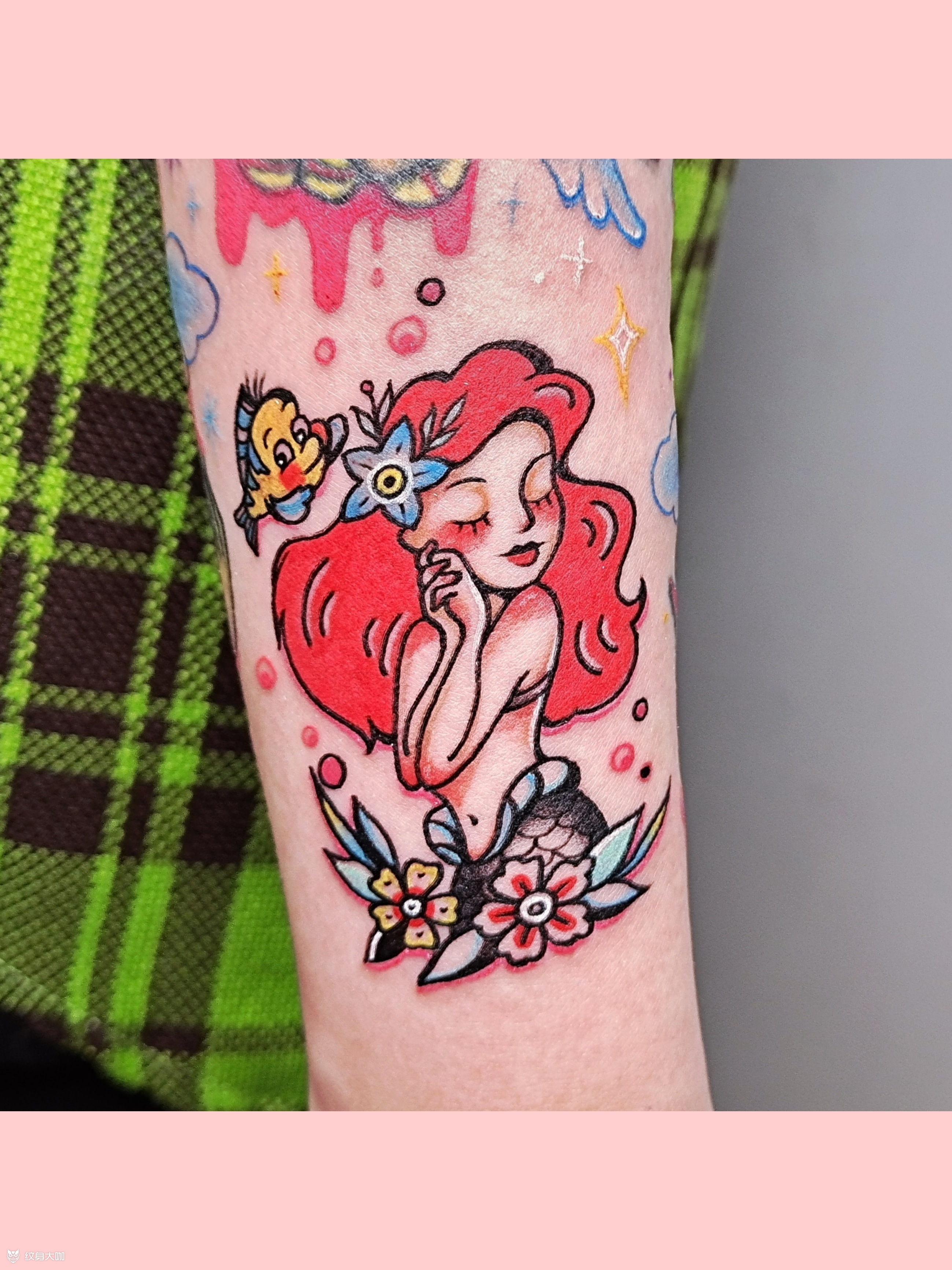小美人鱼_纹身图案手稿图片_是小雪啦的纹身作品集