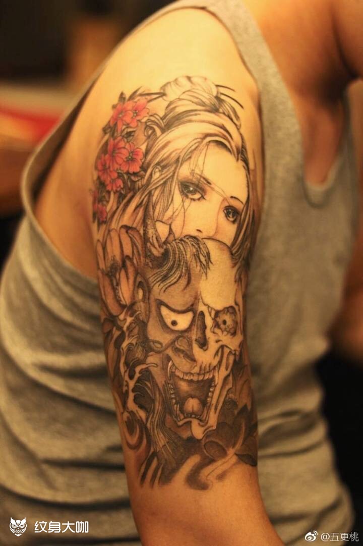 艺妓般若_纹身图案手稿图片_五更94的纹身作品集