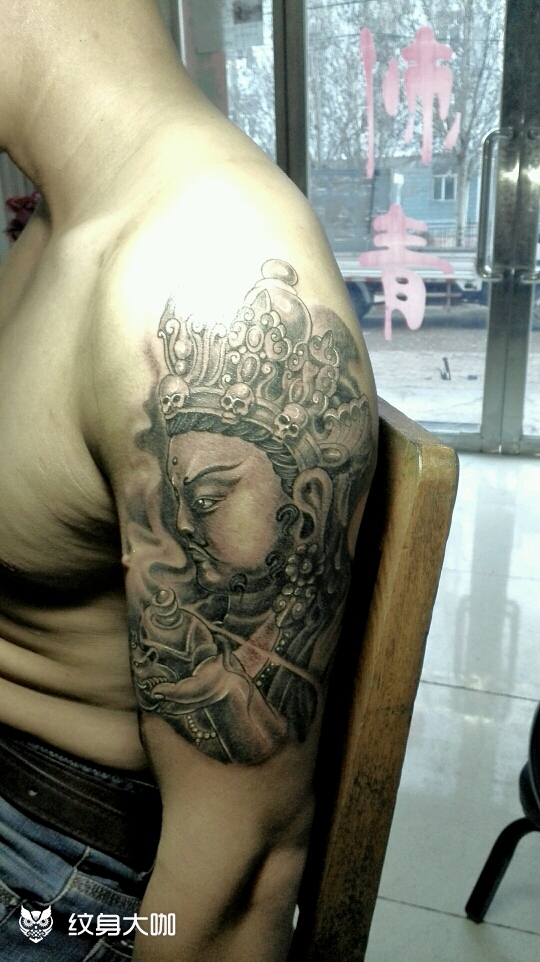 财神_纹身图案手稿图片_四四的纹身作品集