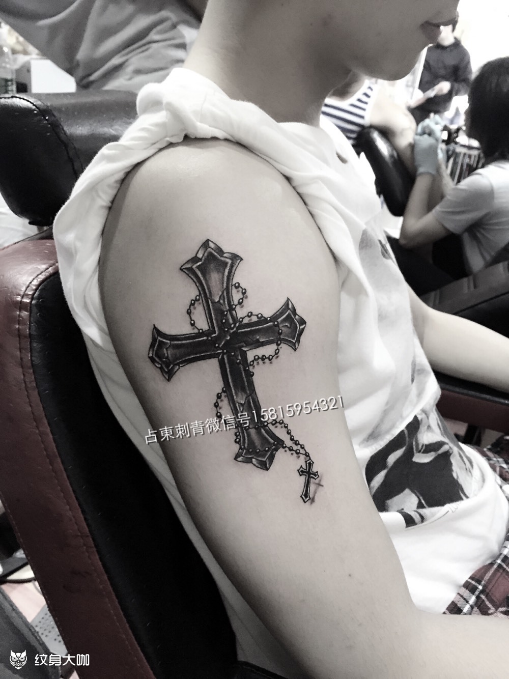 十字架_纹身图案手稿图片_冯占的纹身作品集