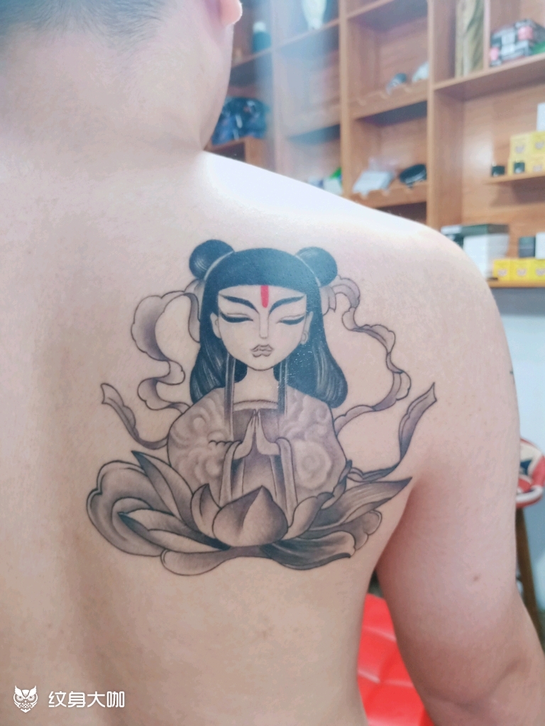 恢复后哪吒_纹身图案手稿图片_李世泽的纹身作品集