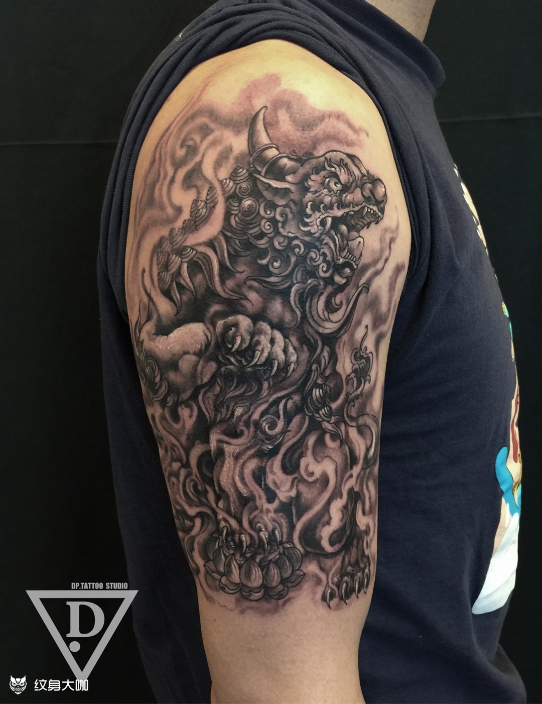 狻猊_纹身图案手稿图片_大鹏的纹身作品集