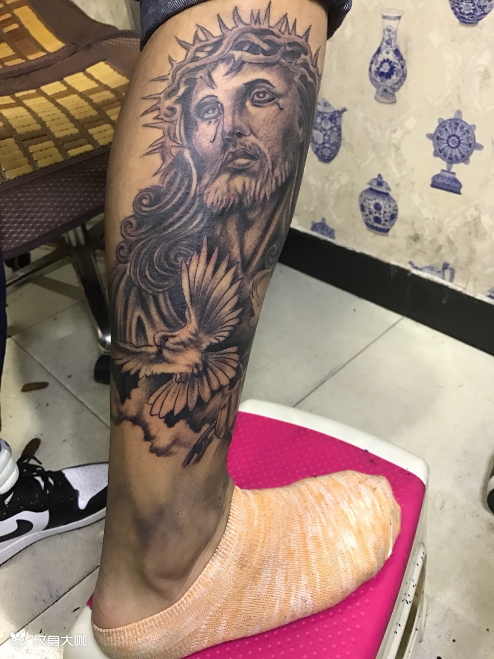 耶稣_纹身图案手稿图片_是一梵呀的纹身作品集