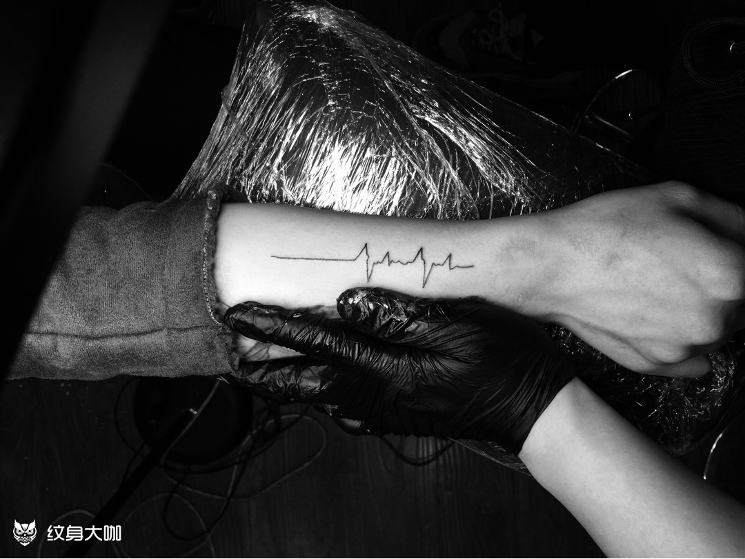 心电图_纹身图案手稿图片_勿念的纹身作品集