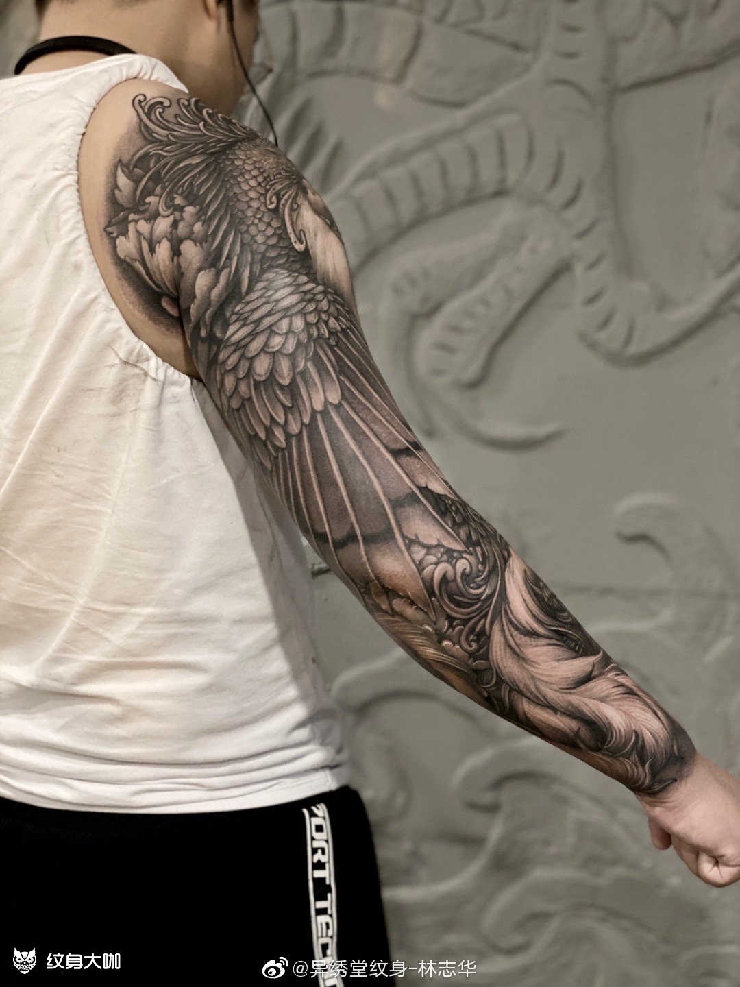 想纹这种风格的整臂纹身,有哪位