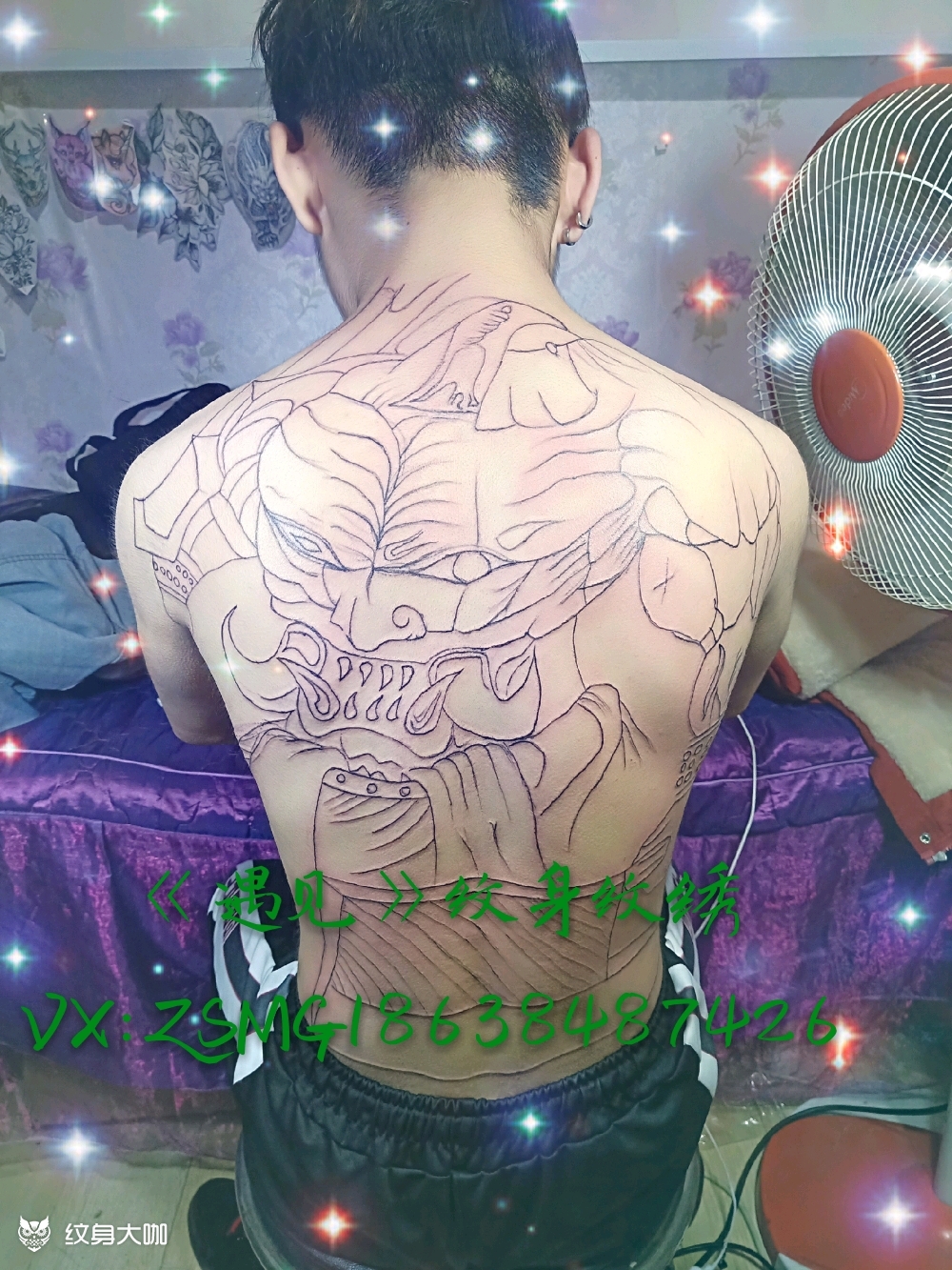 刑天_纹身图案手稿图片_白爱荣的纹身作品集